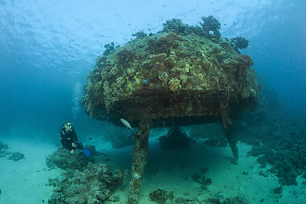 Jacques Cousteau Unterwasserstation Precontinent II, Shaab Rumi, Rotes Meer, Sudan
