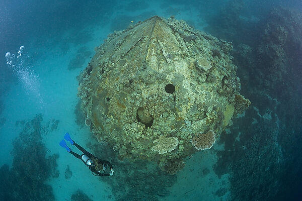 Jacques Cousteau Unterwasserstation Precontinent II, Shaab Rumi, Rotes Meer, Sudan