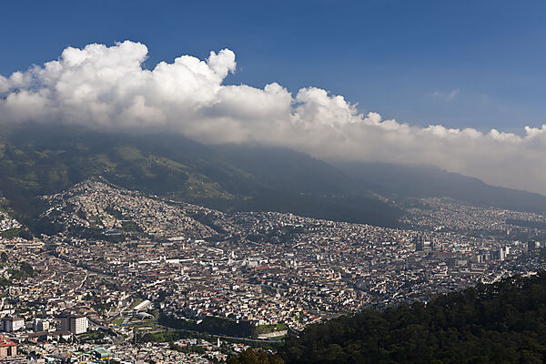Blick auf die Hauptstadt Quito, Galapagos, Ecuador