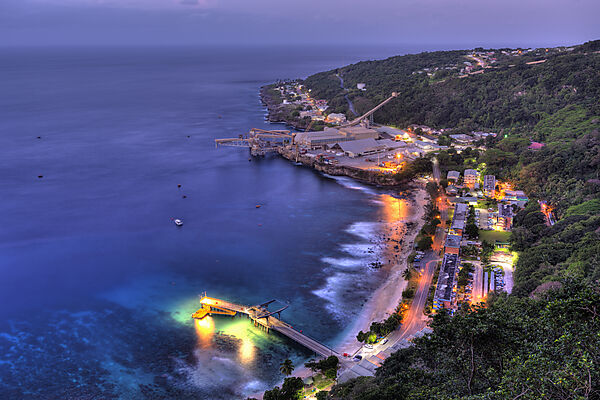 Blick auf Flying Fish Cove, Weihnachstinsel, Australien