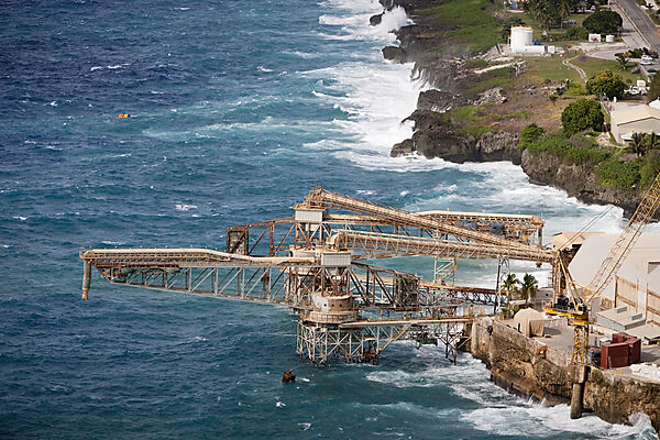 Phosphat Verladekran am Hafen, Flying Fish Cove, Weihnachstinsel, Australien