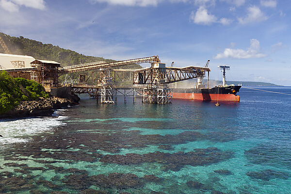 Phosphat Verladekran am Hafen, Flying Fish Cove, Weihnachstinsel, Australien