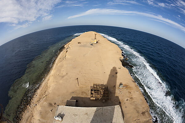 Aussicht von Big Brother Island Leuchtturm, Brother Islands, Rotes Meer, Aegypten