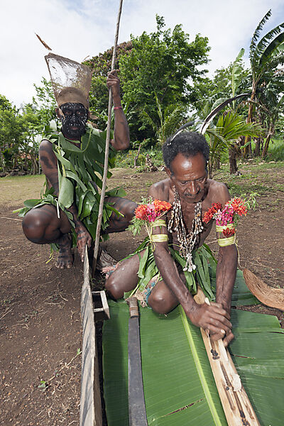 Demonstration Feuer machen, Tufi, Oro Provinz, Papua Neuguinea