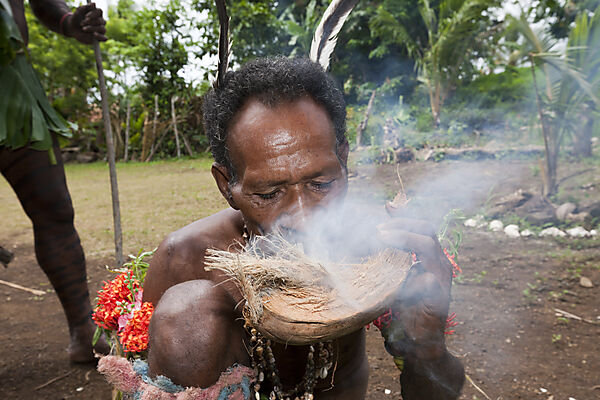 Demonstration Feuer machen, Tufi, Oro Provinz, Papua Neuguinea