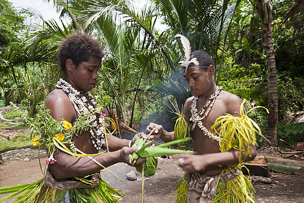 Demonstration der Sago-Herstellung, Tufi, Oro Provinz, Papua Neuguinea