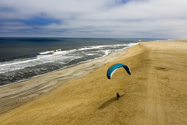 Paragliding at Dune near Henties Bay, Henties Bay, Namibia
