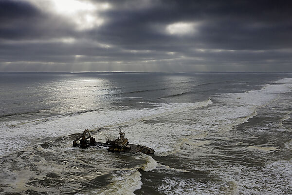 Schiffswrack Zeila an der Skelettkueste, Henties Bay, Namibia