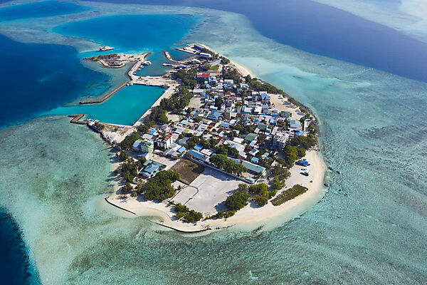 Inhabited Island Gulhi, South Male Atoll, Indian Ocean, Maldives