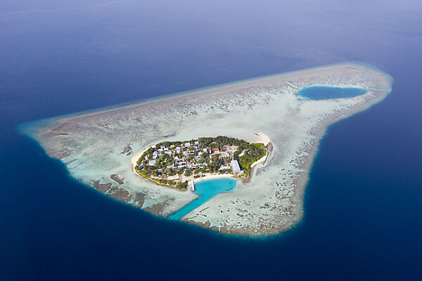 Inhabited Island Rakheedhoo, Felidhu Atoll, Indian Ocean, Maldives