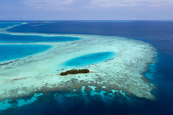 Unbewohnte Insel bei Bodumohora, Felidhu Atoll, Indischer Ozean, Malediven