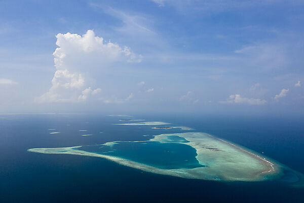 Luftaufnahme Sued Male Atoll, Sued Male Atoll, Indischer Ozean, Malediven