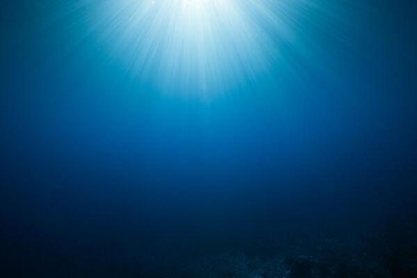 Sun Rays in Blue Ocean, Fakarava, Tuamotu Archipel, French Polynesia