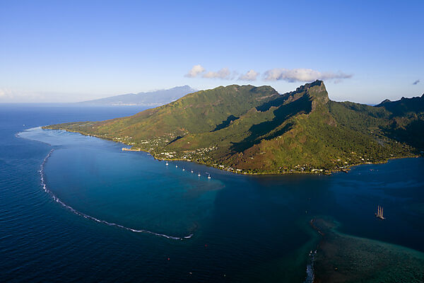 Aerial View of Cook's Bay, Moorea, French Polynesia