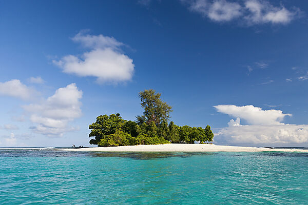 Blick auf die Inseln der Balgai Bay, New Ireland, Papua Neuguinea