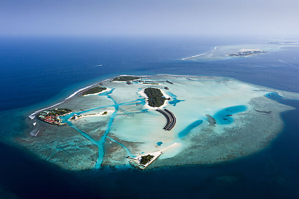 Ferieninsel Dhigufinolhu und Veligandu, Sued Male Atoll, Indischer Ozean, Malediven