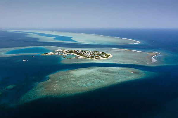 Einheimischeninsel Gulhi, Sued Male Atoll, Indischer Ozean, Malediven