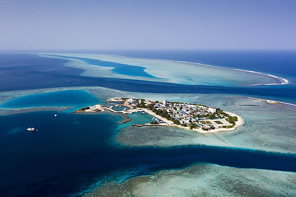 Einheimischeninsel Gulhi, Sued Male Atoll, Indischer Ozean, Malediven