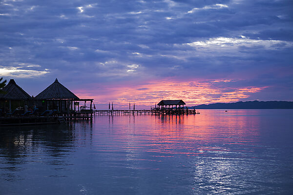Sunset at Raja Ampat Dive Lodge, Raja Ampat, West Papua, Indonesia