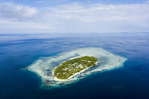 Aerial View of Arborek Island, Raja Ampat, West Papua, Indonesia