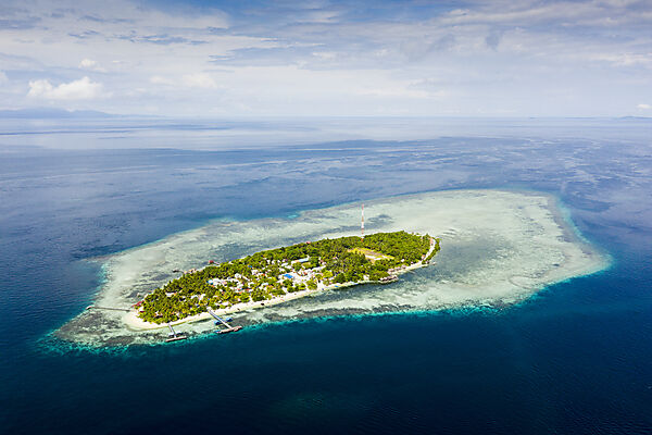 Aerial View of Arborek Island, Raja Ampat, West Papua, Indonesia