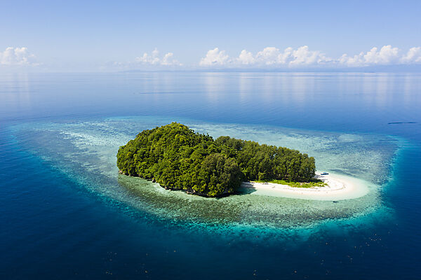 Tropical island at Dampier Strait, Raja Ampat, West Papua, Indonesia