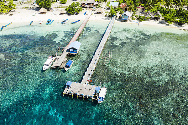 Jetty of Sauwandarek Village, Raja Ampat, West Papua, Indonesia