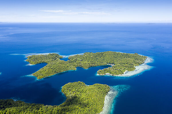 Aerial View of Janggelo Island, Raja Ampat, West Papua, Indonesia