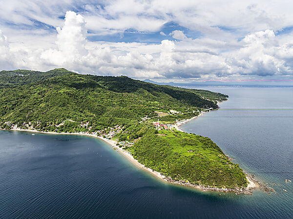 Luftaufnahme Halbinsel Mabini, Mabini, Luzon, Philippinensee, Philippinen