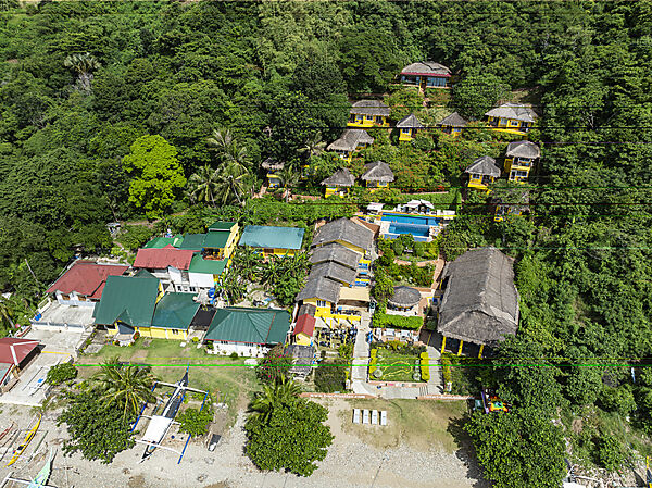 Luftaufnahme Buceo Anilao Resort, Mabini, Luzon, Philippinensee, Philippinen